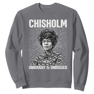 Shirley Chisholm Unbought And Unbossed Feminist Sweatshirt TS12 Charcoal Print Your Wear