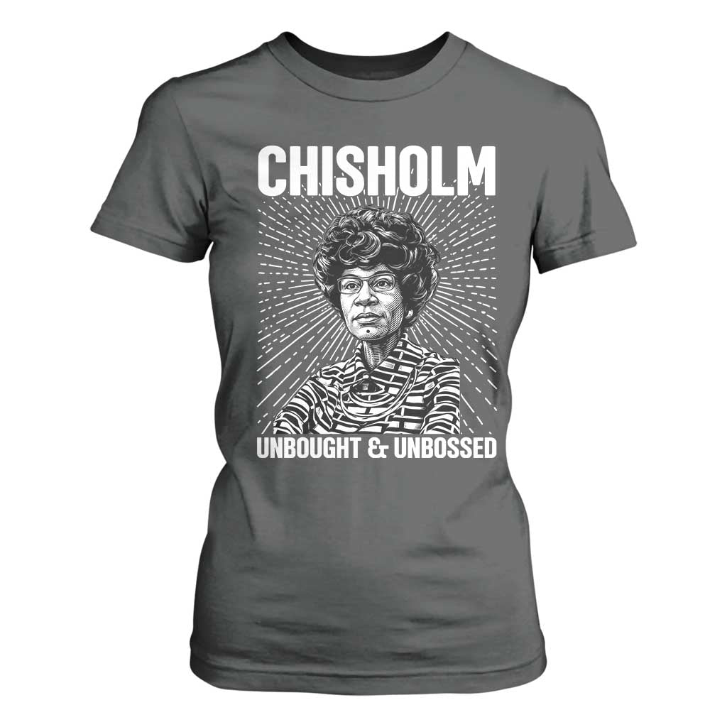 Shirley Chisholm Unbought And Unbossed Feminist T Shirt For Women TS12 Dark Heather Print Your Wear