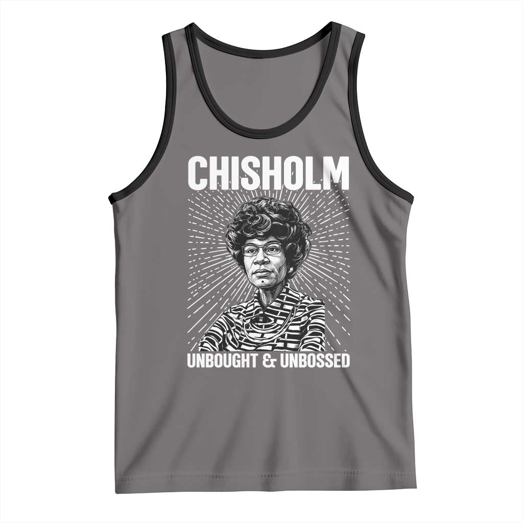 Shirley Chisholm Unbought And Unbossed Feminist Tank Top TS12 Deep Heather Black Print Your Wear
