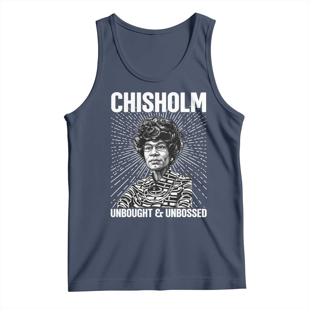 Shirley Chisholm Unbought And Unbossed Feminist Tank Top TS12 Navy Print Your Wear