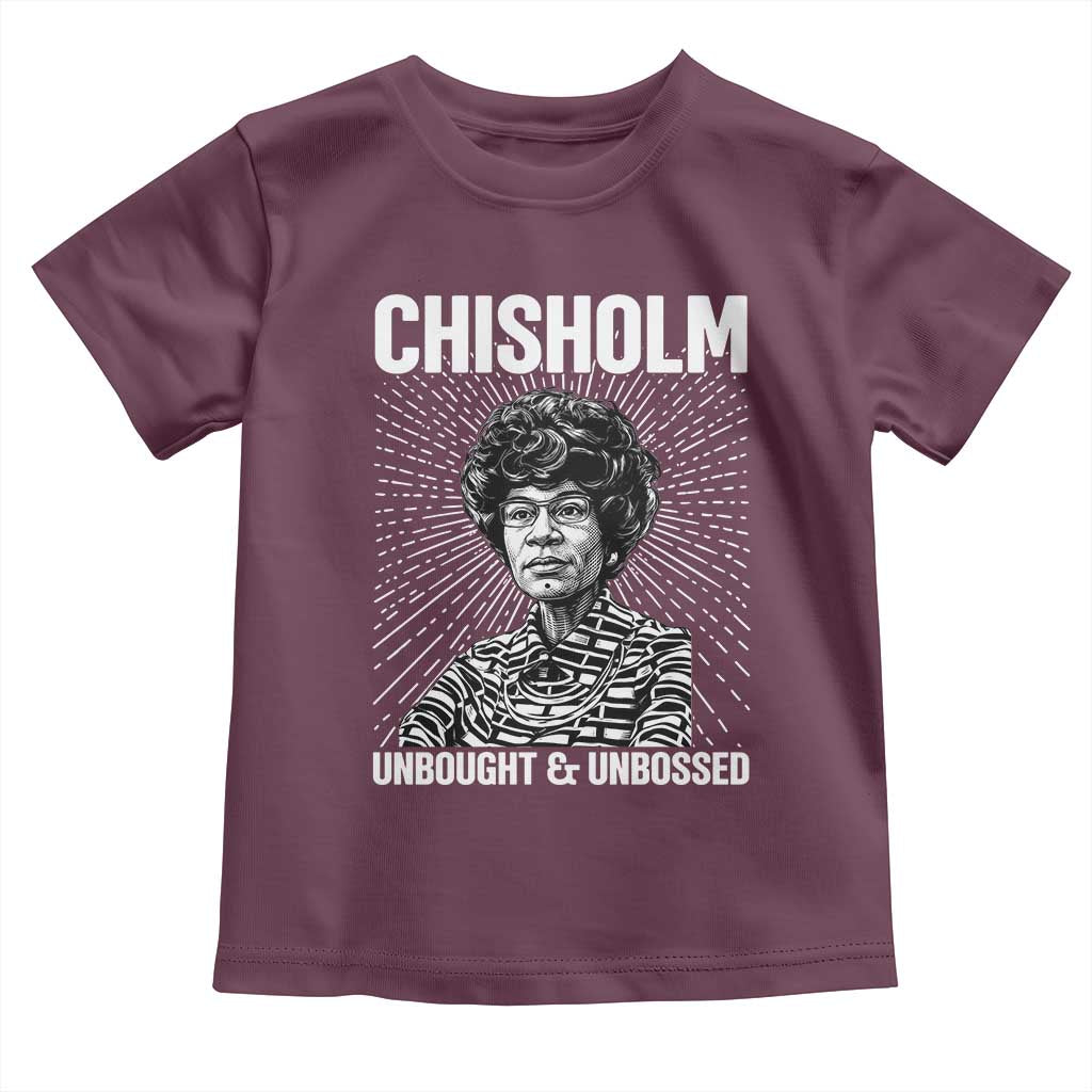 Shirley Chisholm Unbought And Unbossed Feminist Toddler T Shirt TS12 Maroon Print Your Wear