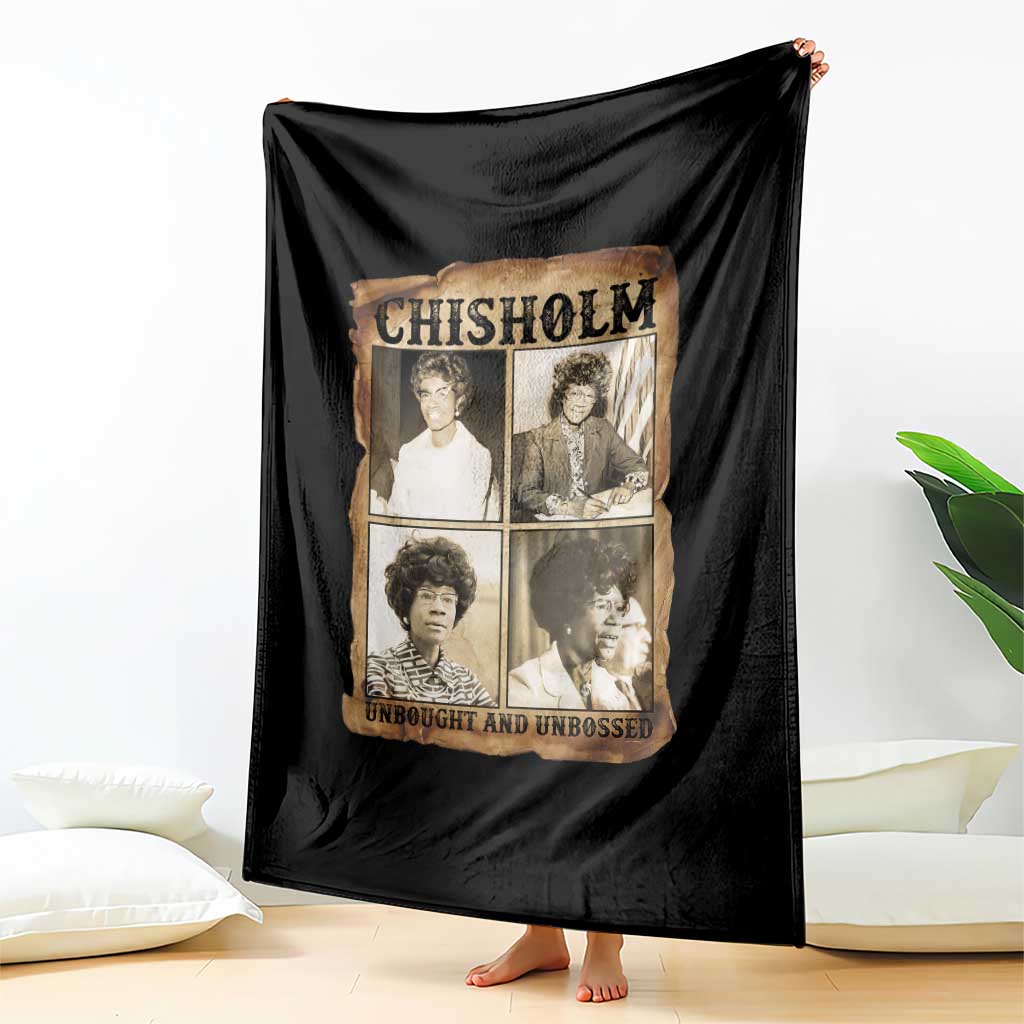 Vintage Shirley Chisholm Unbought And Unbossed Throw Blanket Womens History Month TS12 Print Your Wear