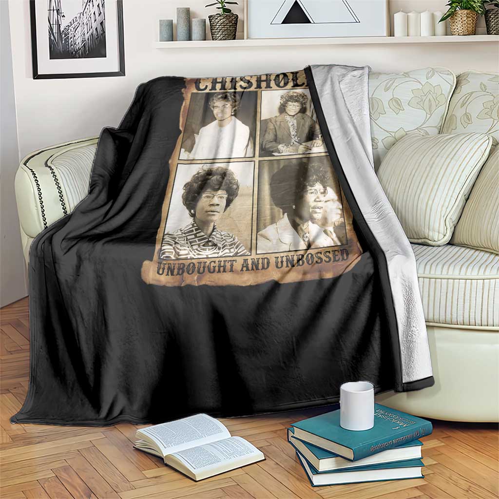 Vintage Shirley Chisholm Unbought And Unbossed Throw Blanket Womens History Month TS12 Print Your Wear