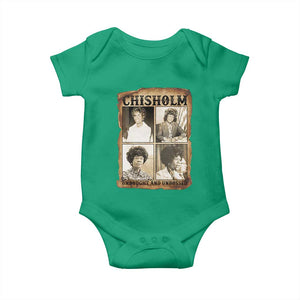 Vintage Shirley Chisholm Unbought And Unbossed Baby Onesie Womens History Month TS12 Irish Green Print Your Wear