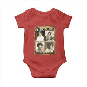 Vintage Shirley Chisholm Unbought And Unbossed Baby Onesie Womens History Month TS12 Red Print Your Wear