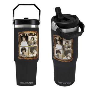 Vintage Shirley Chisholm Unbought And Unbossed Flip Straw Tumbler Womens History Month TS12 One Size: 30 oz Black Print Your Wear