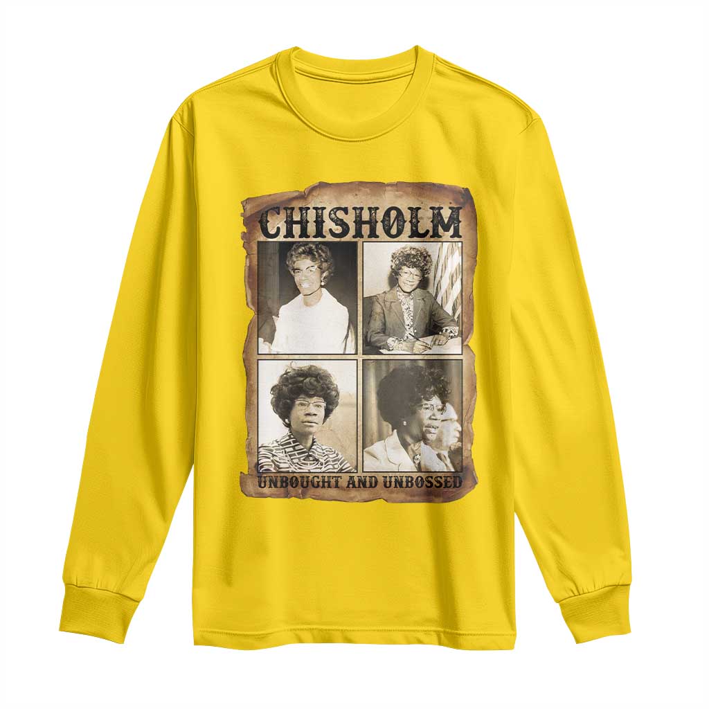 Vintage Shirley Chisholm Unbought And Unbossed Long Sleeve Shirt Womens History Month TS12 Daisy Print Your Wear