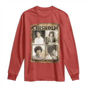 Vintage Shirley Chisholm Unbought And Unbossed Long Sleeve Shirt Womens History Month TS12 Red Print Your Wear