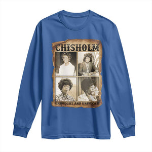 Vintage Shirley Chisholm Unbought And Unbossed Long Sleeve Shirt Womens History Month TS12 Royal Blue Print Your Wear