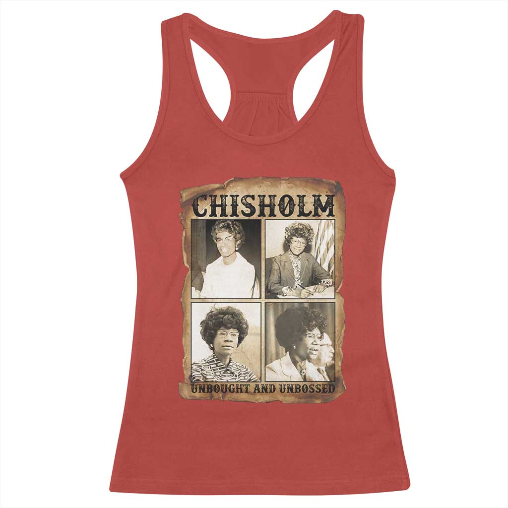 Vintage Shirley Chisholm Unbought And Unbossed Racerback Tank Top Womens History Month TS12 Red Print Your Wear