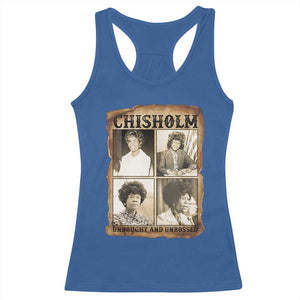 Vintage Shirley Chisholm Unbought And Unbossed Racerback Tank Top Womens History Month TS12 Royal Blue Print Your Wear