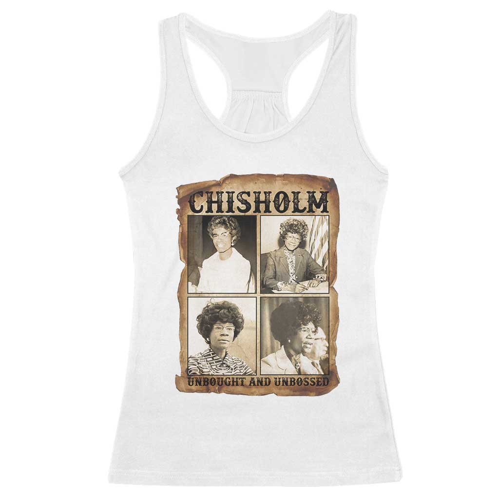 Vintage Shirley Chisholm Unbought And Unbossed Racerback Tank Top Womens History Month TS12 White Print Your Wear