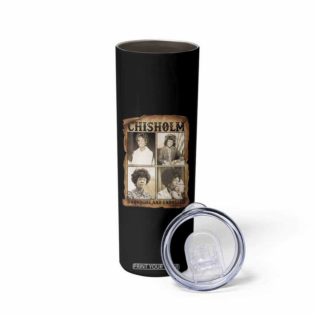 Vintage Shirley Chisholm Unbought And Unbossed Skinny Tumbler Womens History Month TS12 Print Your Wear
