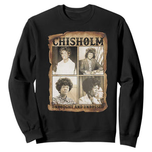 Vintage Shirley Chisholm Unbought And Unbossed Sweatshirt Womens History Month TS12 Black Print Your Wear