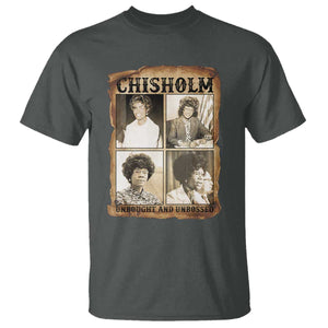 Vintage Shirley Chisholm Unbought And Unbossed T Shirt Womens History Month TS12 Dark Heather Print Your Wear