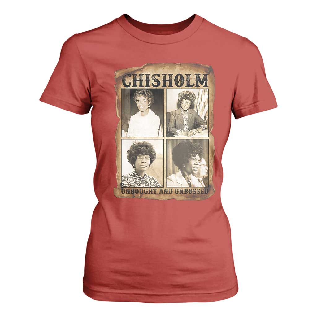 Vintage Shirley Chisholm Unbought And Unbossed T Shirt For Women Womens History Month TS12 Red Print Your Wear