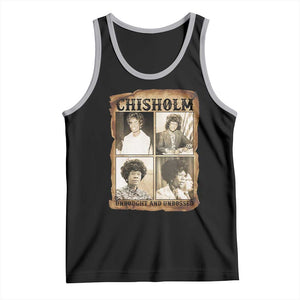 Vintage Shirley Chisholm Unbought And Unbossed Tank Top Womens History Month TS12 Black Athletic Heather Print Your Wear