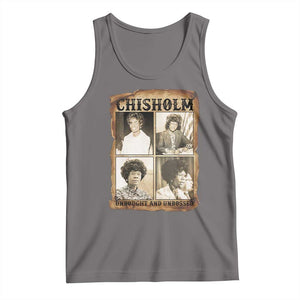 Vintage Shirley Chisholm Unbought And Unbossed Tank Top Womens History Month TS12 Deep Heather Print Your Wear