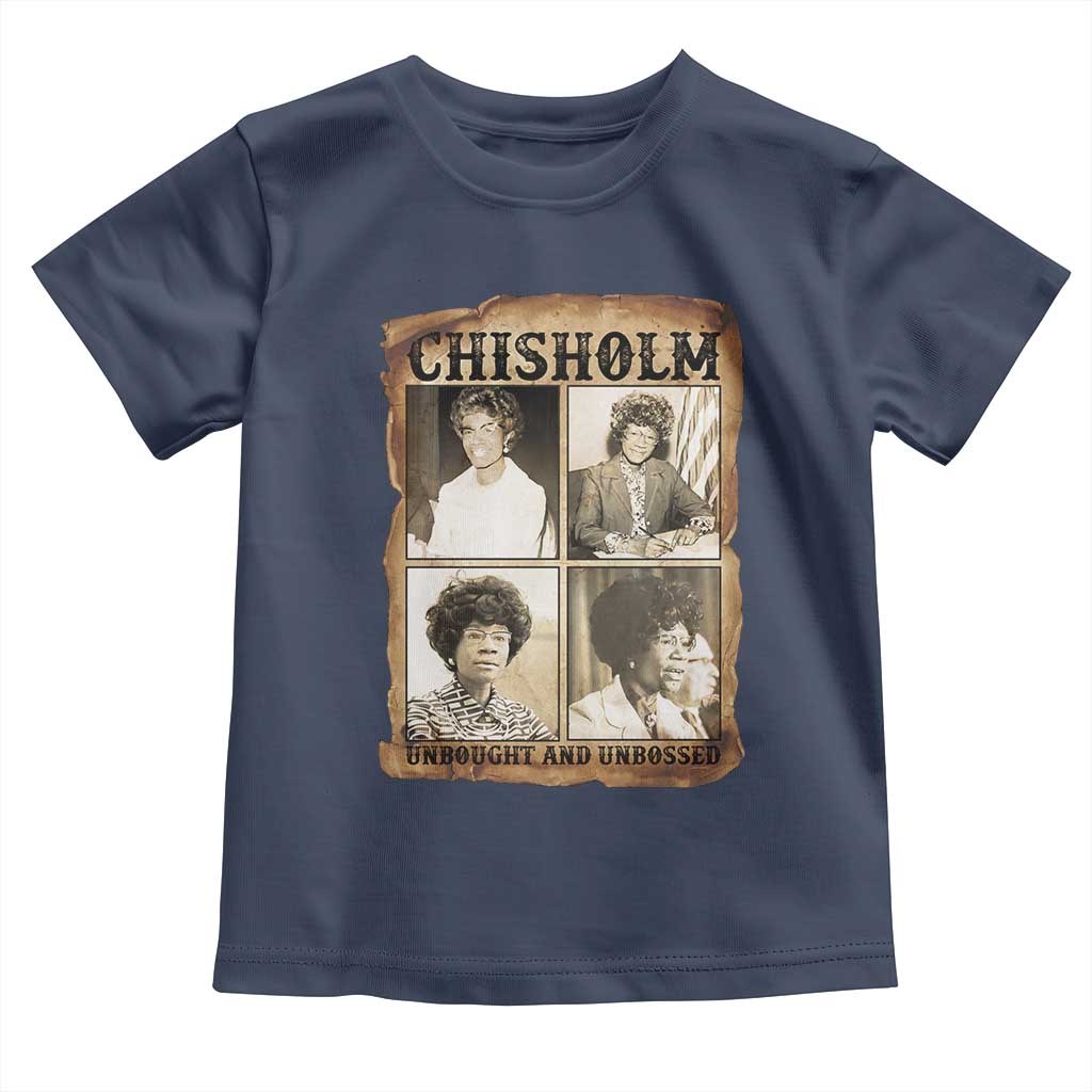 Vintage Shirley Chisholm Unbought And Unbossed Toddler T Shirt Womens History Month TS12 Navy Print Your Wear