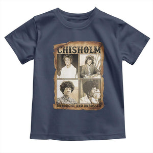 Vintage Shirley Chisholm Unbought And Unbossed Toddler T Shirt Womens History Month TS12 Navy Print Your Wear