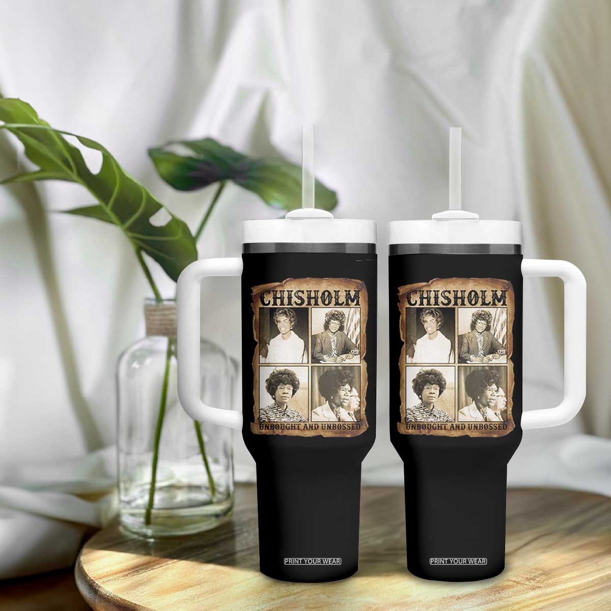Vintage Shirley Chisholm Unbought And Unbossed Tumbler With Handle Womens History Month TS12 Print Your Wear