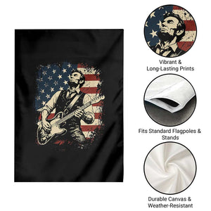 Vintage Abraham Lincoln Playing Electric Guitar Garden Flag Patriotic Rocker Gift TS12 Print Your Wear