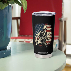 Vintage Abraham Lincoln Playing Electric Guitar Tumbler Cup Patriotic Rocker Gift TS12 Print Your Wear