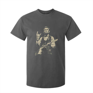 Rock And Roll Abraham Lincoln Playing Guitar T Shirt For Kid Vintage Patriotic Music Gift TS12 Dark Heather Print Your Wear