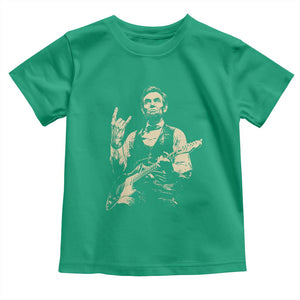 Rock And Roll Abraham Lincoln Playing Guitar Toddler T Shirt Vintage Patriotic Music Gift TS12 Irish Green Print Your Wear