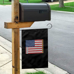 Pencil Stripes USA Flag Garden Flag Proud American Teacher Graduation Gift TS12 Print Your Wear