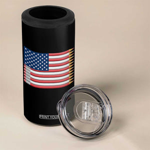 Pencil Stripes USA Flag 4 in 1 Can Cooler Tumbler Proud American Teacher Graduation Gift TS12 Print Your Wear