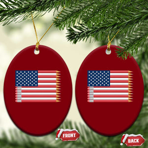 Pencil Stripes USA Flag Ceramic Ornament Proud American Teacher Graduation Gift TS12 Print Your Wear