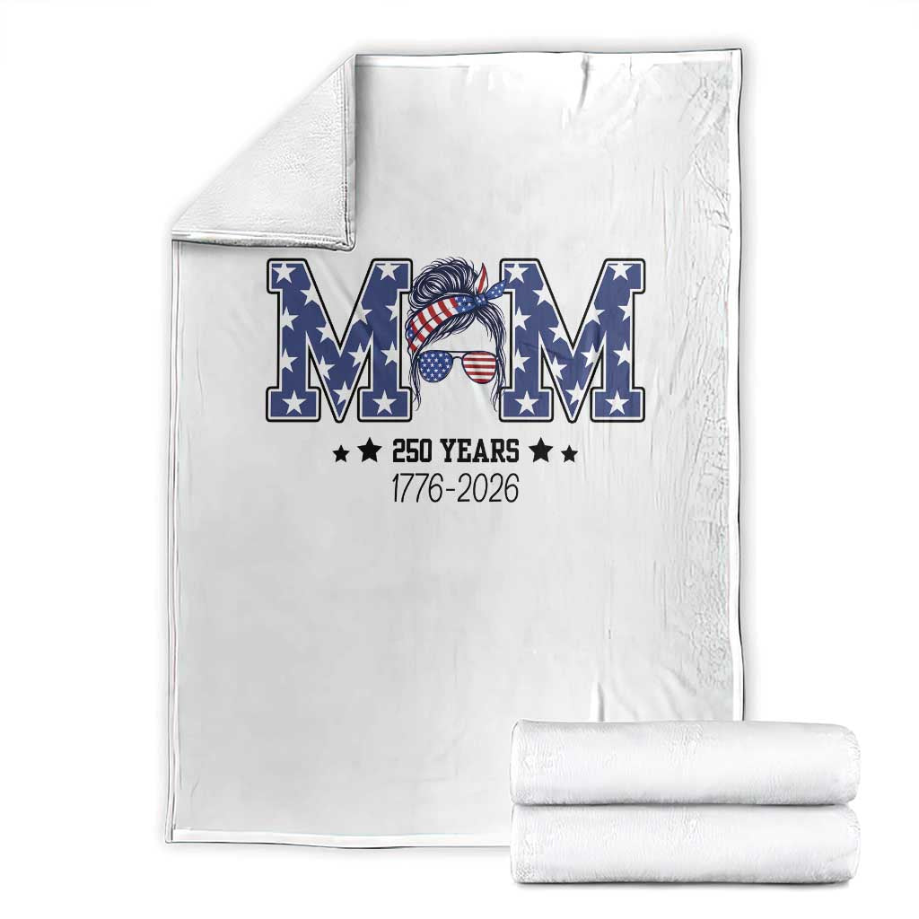 Patriotic Mothers Day Gift Throw Blanket USA 250 Years Celebration TS12 White Print Your Wear