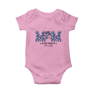Patriotic Mothers Day Gift Baby Onesie USA 250 Years Celebration TS12 Light Pink Print Your Wear