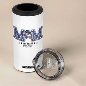 Patriotic Mothers Day Gift 4 in 1 Can Cooler Tumbler USA 250 Years Celebration TS12 Print Your Wear
