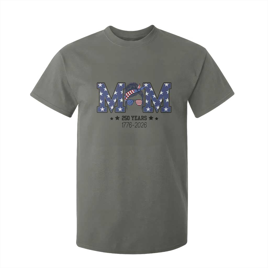 Patriotic Mothers Day Gift T Shirt For Kid USA 250 Years Celebration TS12 Military Green Print Your Wear