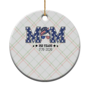 Patriotic Mothers Day Gift Ceramic Ornament USA 250 Years Celebration TS12 1pc Christmas Plaid Print Your Wear