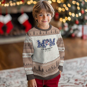 Patriotic Mothers Day Gift Ugly Christmas Sweater USA 250 Years Celebration TS12 Mocha Mousse Print Your Wear