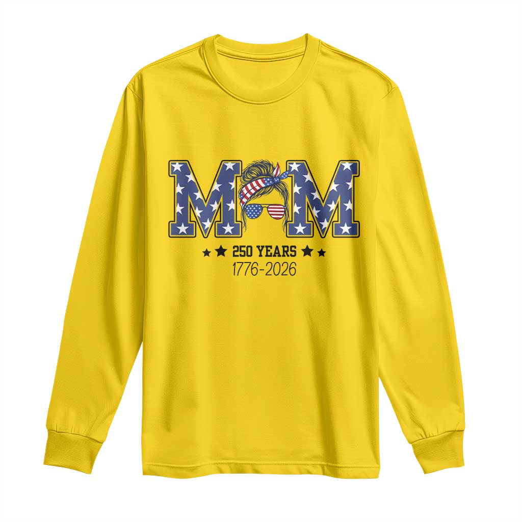 Patriotic Mothers Day Gift Long Sleeve Shirt USA 250 Years Celebration TS12 Daisy Print Your Wear
