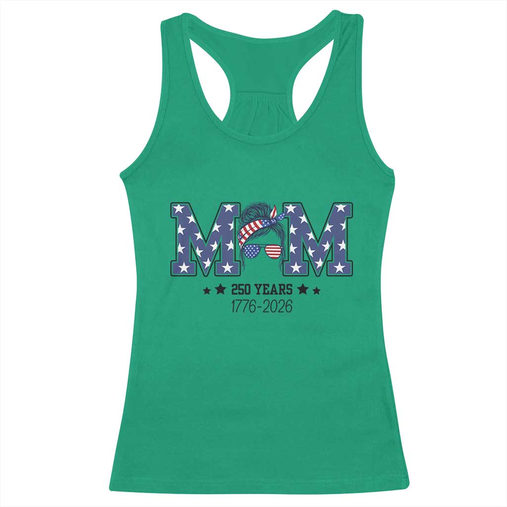 Patriotic Mothers Day Gift Racerback Tank Top USA 250 Years Celebration TS12 Irish Green Print Your Wear