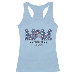 Patriotic Mothers Day Gift Racerback Tank Top USA 250 Years Celebration TS12 Light Blue Print Your Wear