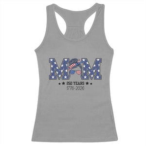 Patriotic Mothers Day Gift Racerback Tank Top USA 250 Years Celebration TS12 Sport Gray Print Your Wear