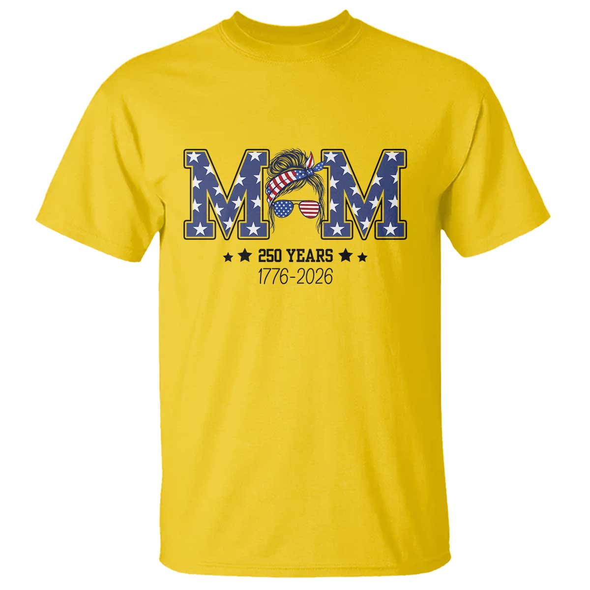 Patriotic Mothers Day Gift T Shirt USA 250 Years Celebration TS12 Daisy Print Your Wear