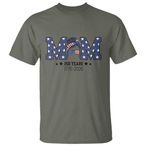 Patriotic Mothers Day Gift T Shirt USA 250 Years Celebration TS12 Military Green Print Your Wear