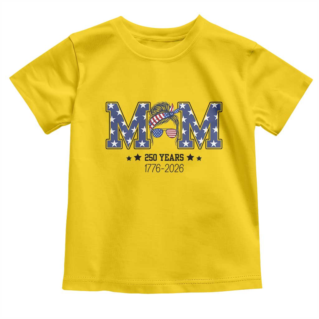 Patriotic Mothers Day Gift Toddler T Shirt USA 250 Years Celebration TS12 Daisy Print Your Wear