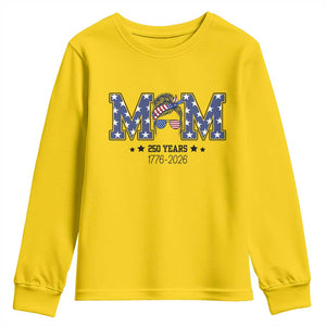 Patriotic Mothers Day Gift Youth Sweatshirt USA 250 Years Celebration TS12 Daisy Print Your Wear