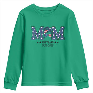 Patriotic Mothers Day Gift Youth Sweatshirt USA 250 Years Celebration TS12 Irish Green Print Your Wear