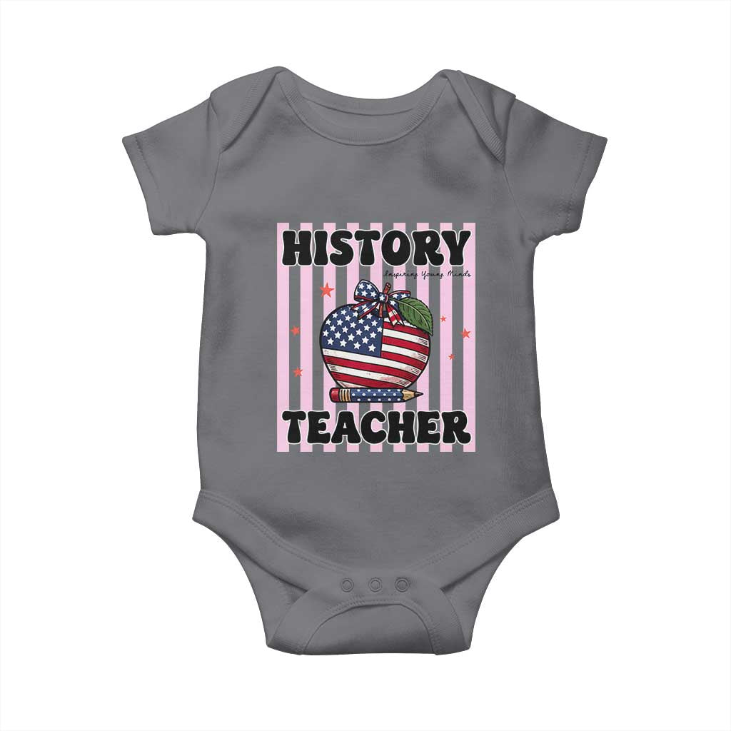 Inspiring Young Minds Teacher Baby Onesie 250th Anniversary Educator Gift TS12 Charcoal Print Your Wear