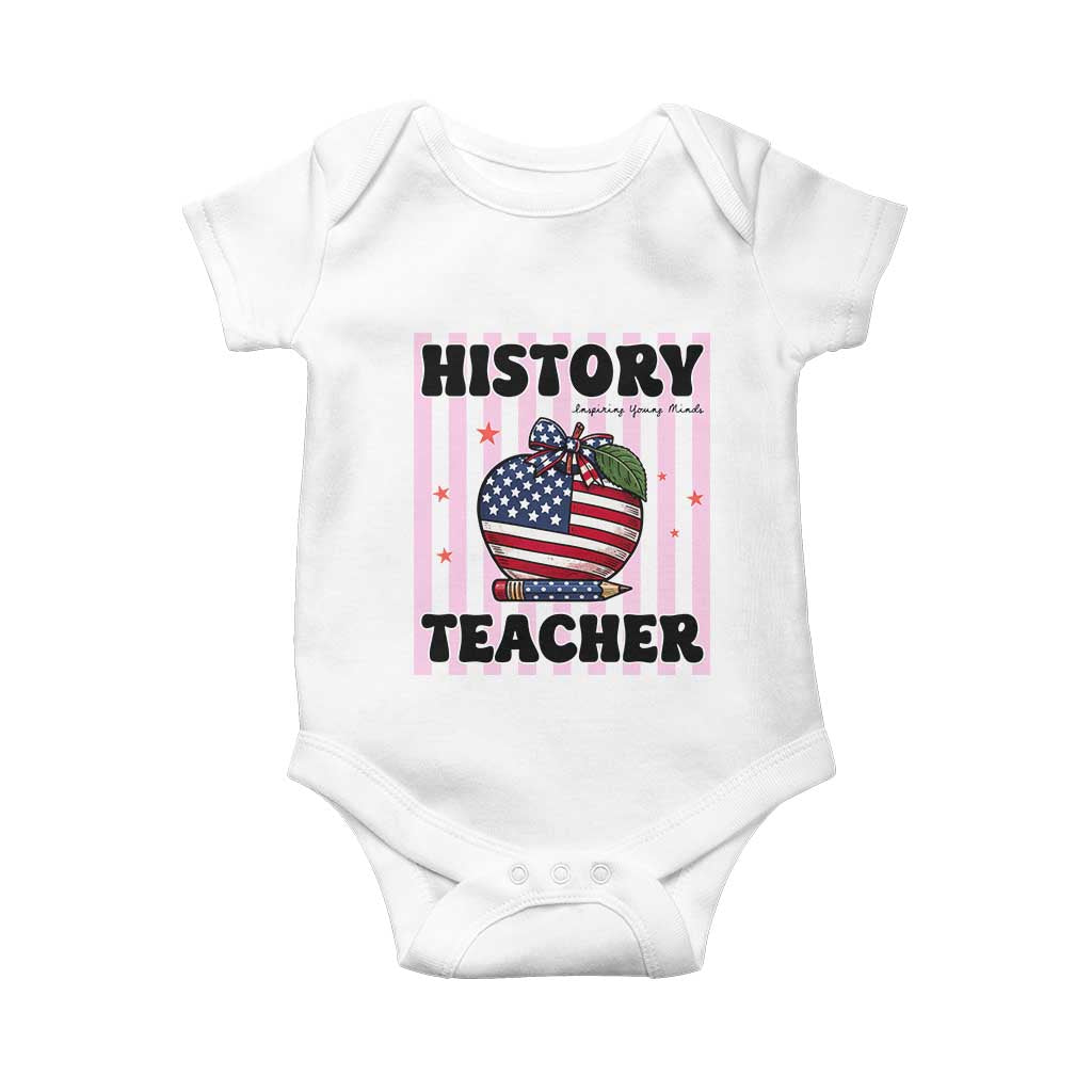 Inspiring Young Minds Teacher Baby Onesie 250th Anniversary Educator Gift TS12 White Print Your Wear