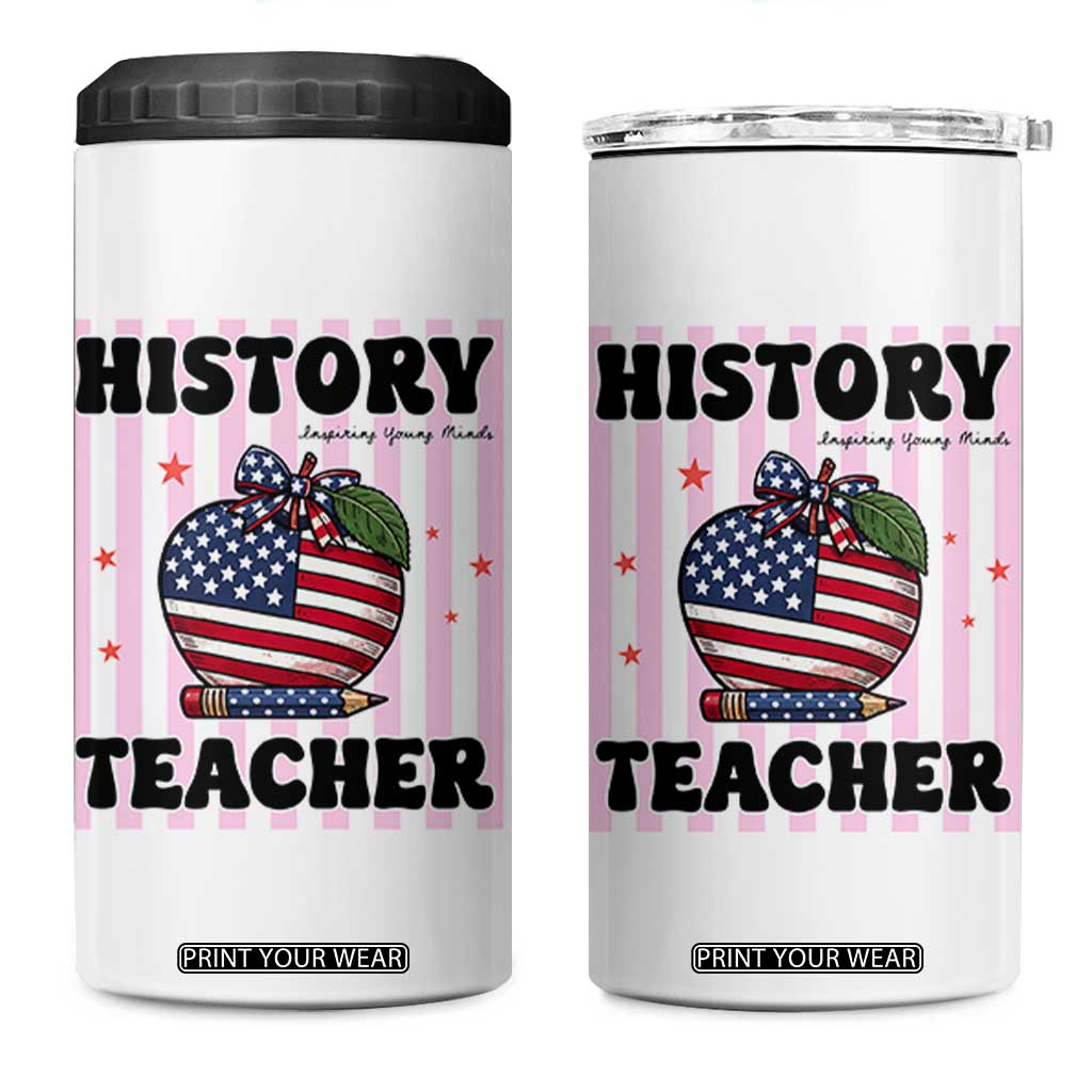 Inspiring Young Minds Teacher 4 in 1 Can Cooler Tumbler 250th Anniversary Educator Gift
